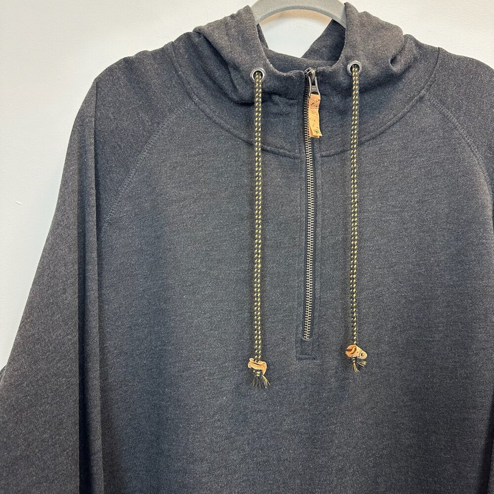 TenTree Pullover Hoodie Quarter Zip XL Charcoal Grey